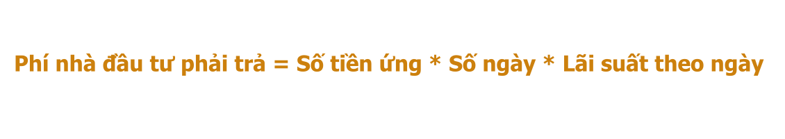 Công thức tính phí ứng trước