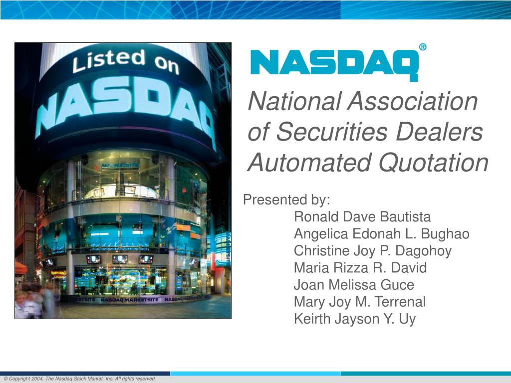 National Association of Securities Dealers Automated Quotations