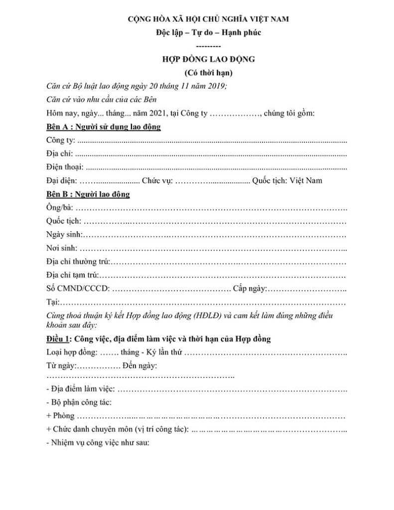 mau hop dong lao dong