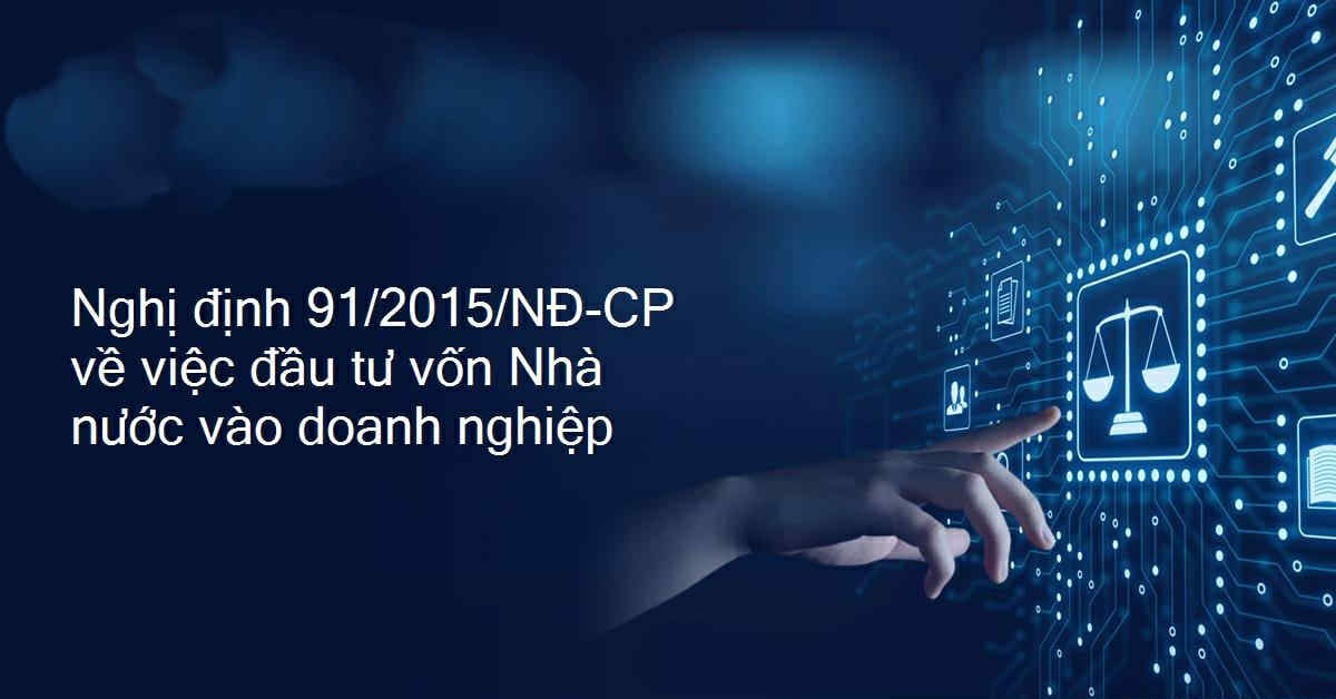 Nghị định số 91/2015/NĐ-CP