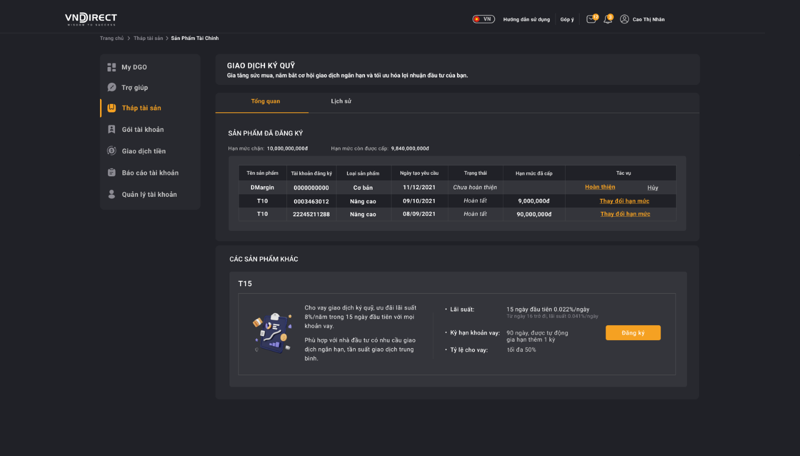 Tài khoản Giao dịch Ký quỹ (M-Account)