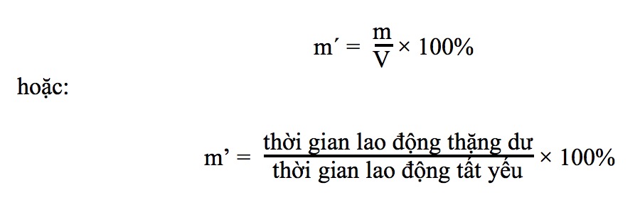 tỷ suất giá trị thặng dư