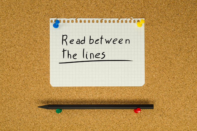 Reading between the lines