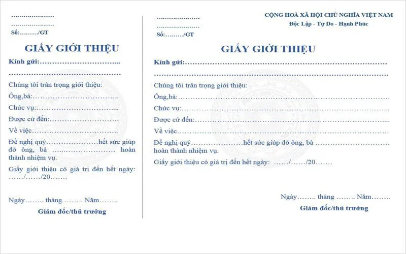 Giấy giới thiệu