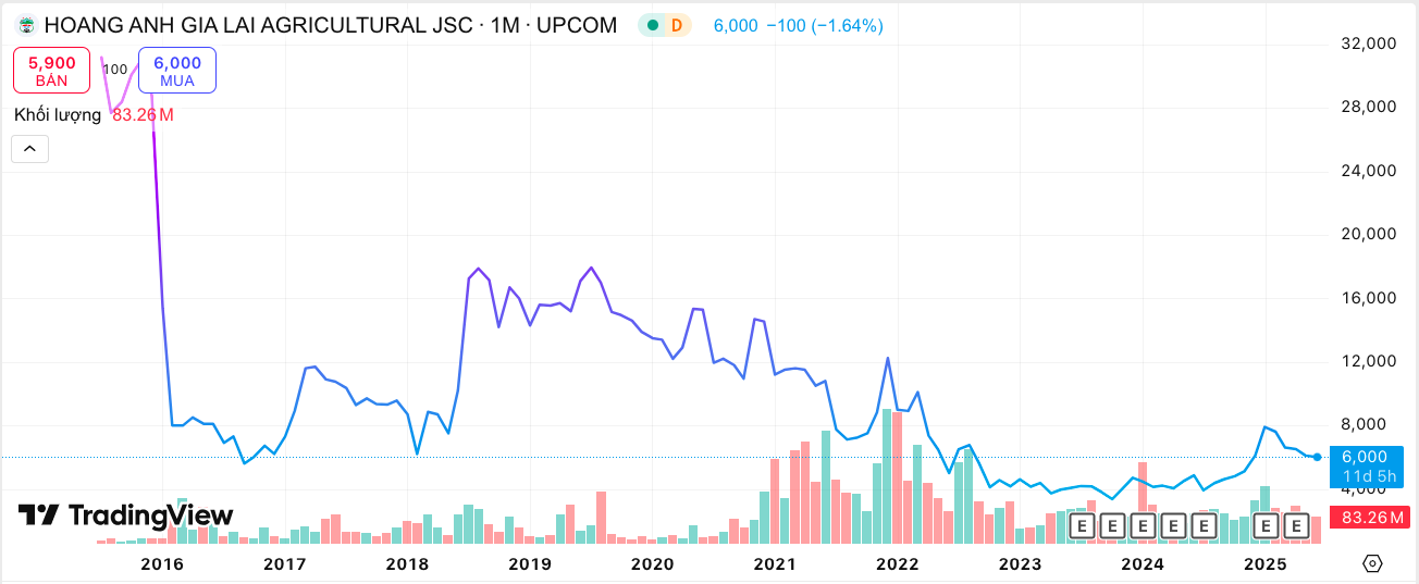 Cổ phiếu HNG: Thông tin, Đặc điểm, Tiềm năng và Lịch sử giá 4 Lịch sử giá cổ phiếu HNG
