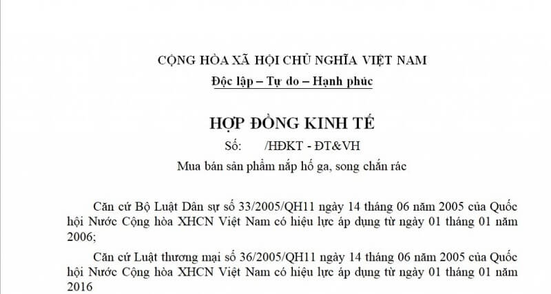 Hợp Đồng Kinh Tế