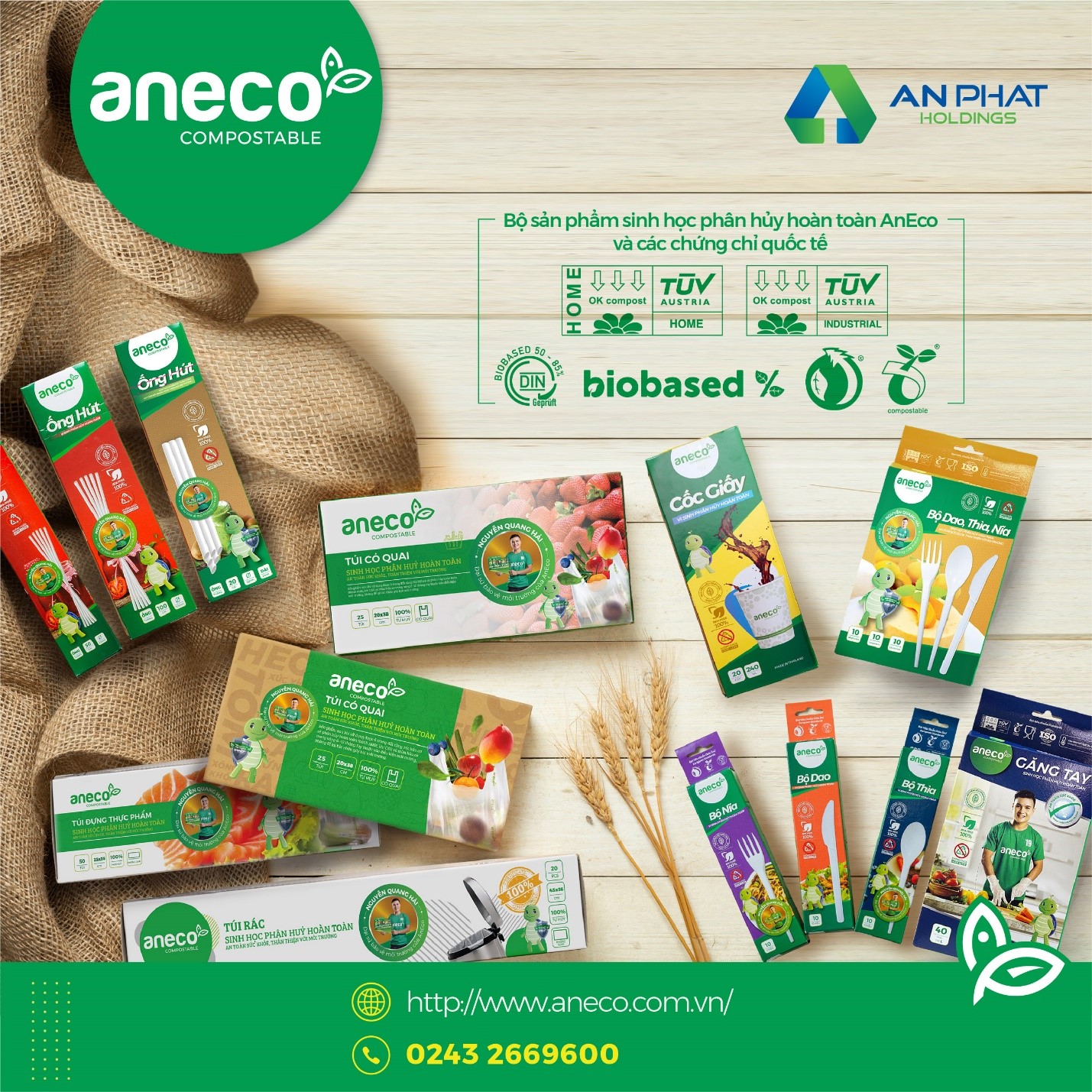 Mảng Sản Phẩm Sinh Học Phân Hủy Hoàn Toàn (AnEco)