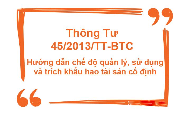 Thông tư 45/2013/TT-BTC