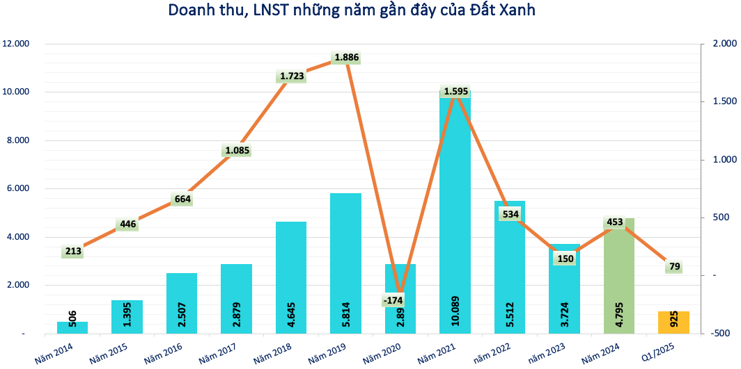 Tình hình tài chính của Tập đoàn Đất Xanh