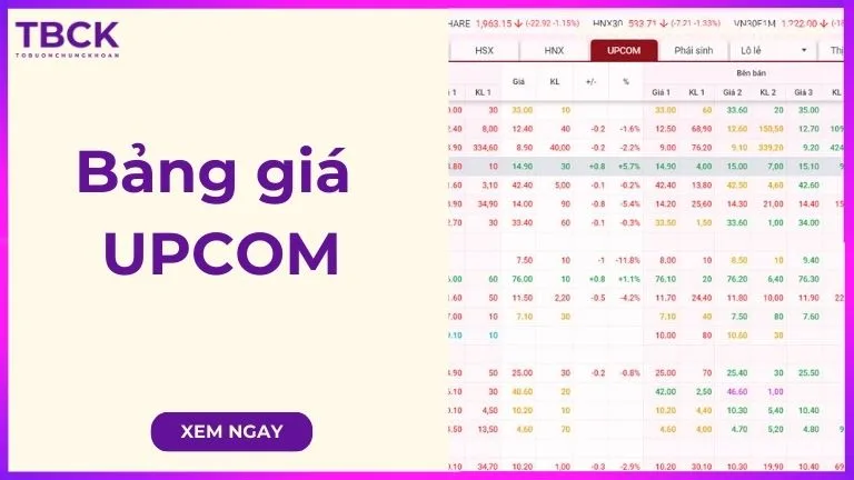 Bảng giá UPCOM