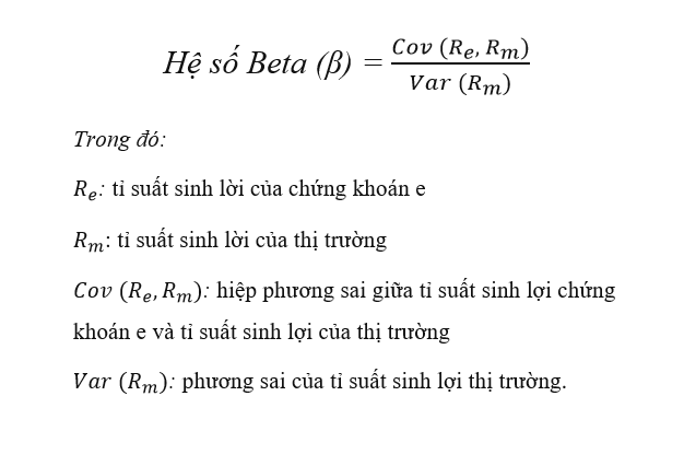 Cách tính beta của cổ phiếu: Khái niệm, Công thức và Ý nghĩa thực chiến 2 Công thức tính Beta