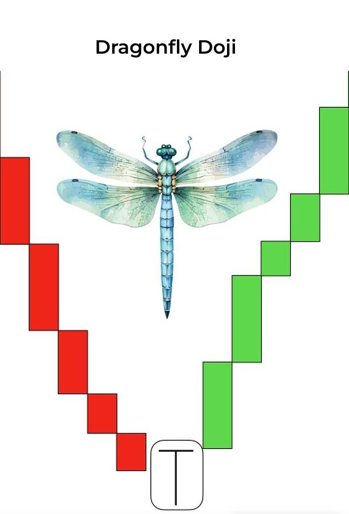 Nến Dragonfly Doji: Thông tin, Đặc điểm, Ý nghĩa và Chiến lược giao dịch 1 Nến Dragonfly Doji